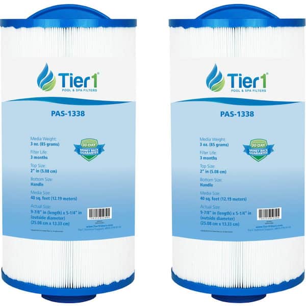 Tier1 PAS-1338 5.25 in. Dia. Spa Filter Cartridge for 6540-723, PJW40SC-F2M, FC-2811,5CH-402 (2-Pack)