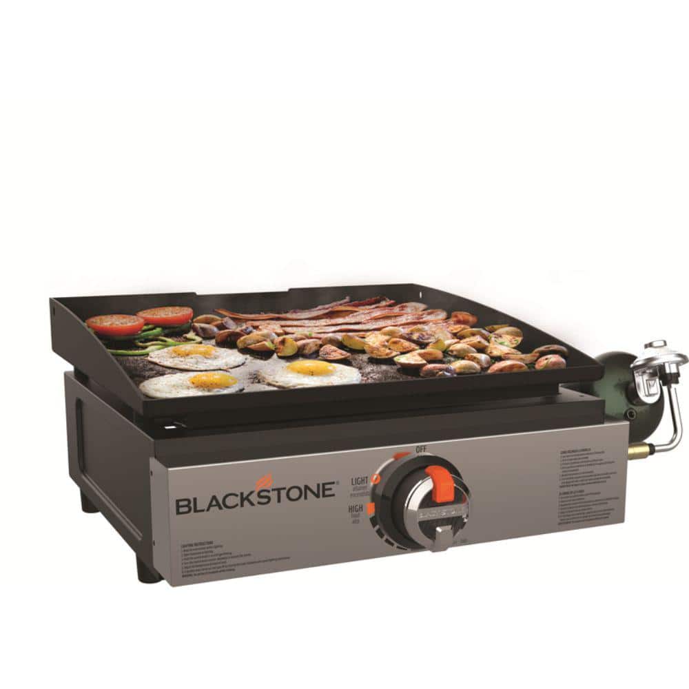 Black 17" Steel Tabletop Outdoor Gas Griddle
