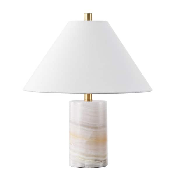 Naelle 19 in. White/Gold Table Lamp