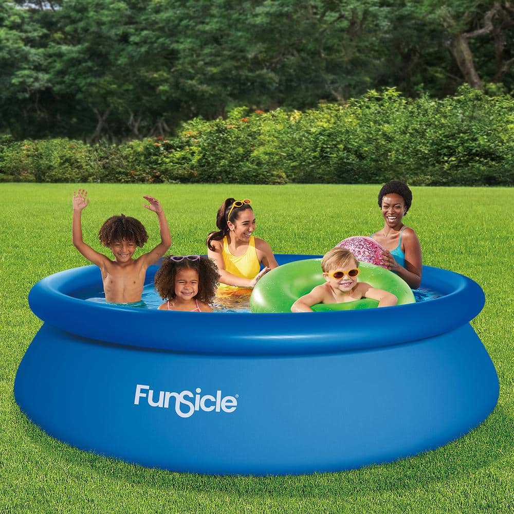 Funsicle 10ft x 30in Blue Inflatable Above Ground Pool with Pump
