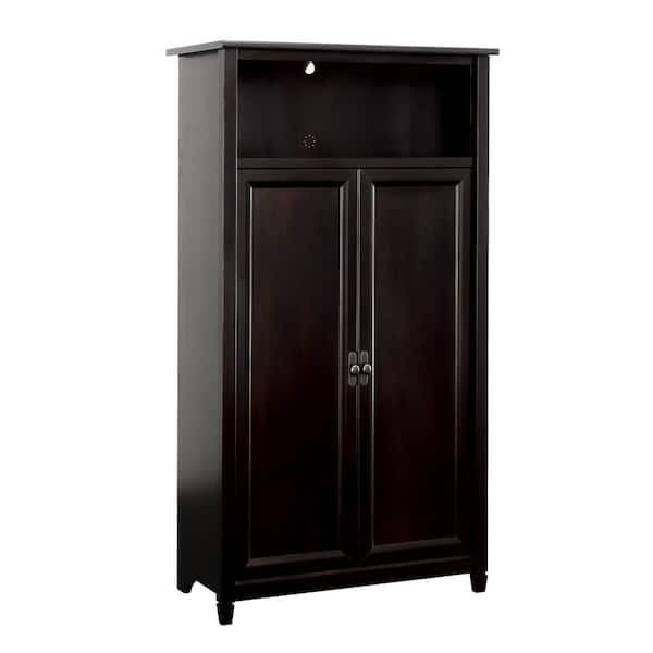 SAUDER Edge Water Estate Black Accent Storage Cabinet with Adjustable Shelves