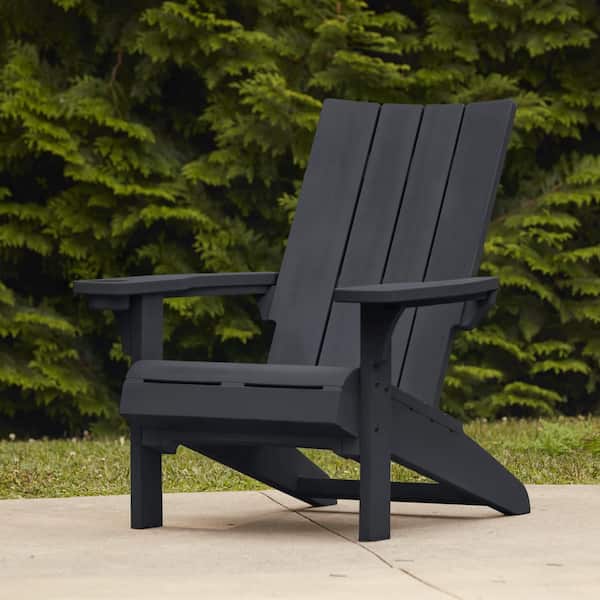 Keter Modern Grey Resin Adirondack Chair 261529 - The Home Depot