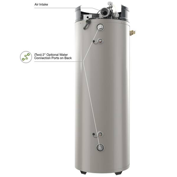 Rheem Commercial Triton Heavy Duty High Efficiency 80 Gal. 160K BTU ULN  Natural Gas Power Direct Vent Tank Water Heater GHE80SU-160 - The Home Depot