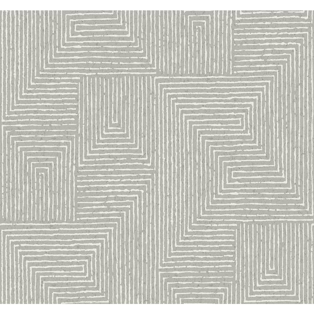 SCOTT LIVING Mortenson Grey Dove Matte Geometric Non-Pasted Paper Cork ...