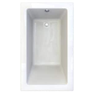 Studio 60 in. x 36 in. Acrylic Rectangular Drop-in Soaking Bathtub with Reversible Drain in White