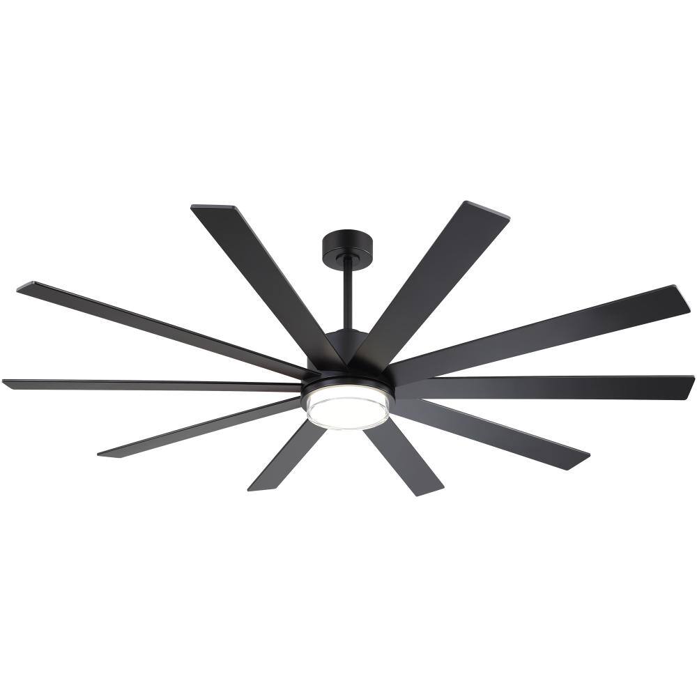 72 in. Indoor Black Downrod Mount 6-Speed Ceiling Fan with 3-Color Light Kit Dual-Finish Blades with Remote Control price history on PriceWatchPro
