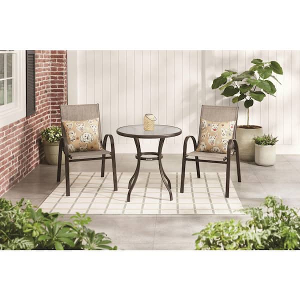 Dark Taupe 28 in. Round Outdoor Bistro Table