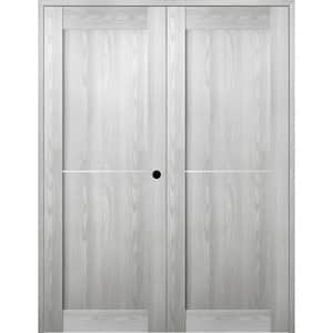 Vona 07 1H 72 in. x 80 in. Left Hand Active Ribeira Ash Wood Composite Double Prehung Interior Door