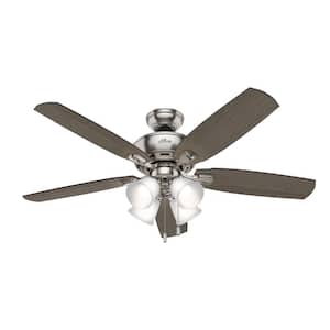 Amberlin 52 in. Indoor Brushed Nickel LED Ceiling Fan with Light Kit