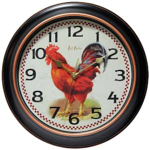 Red Rooster Wall Clock