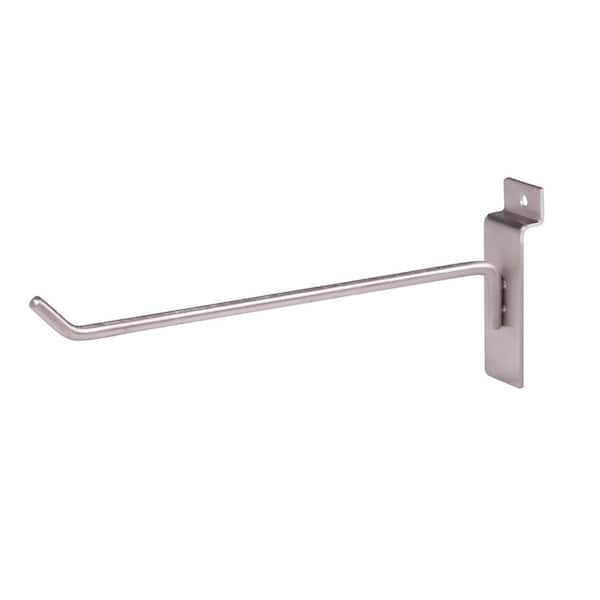 Econoco 8 in. Satin Nickel Hook for Slatwall (Pack of 96)