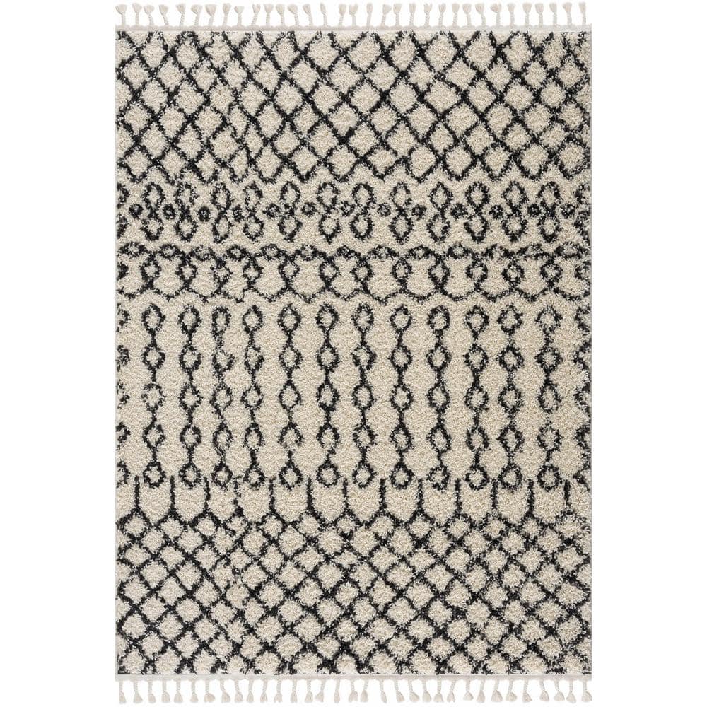 HAUTELOOM Munich 8 ft. x 10 ft. Charcoal, Peach Area Rug MUNIC-710103 ...