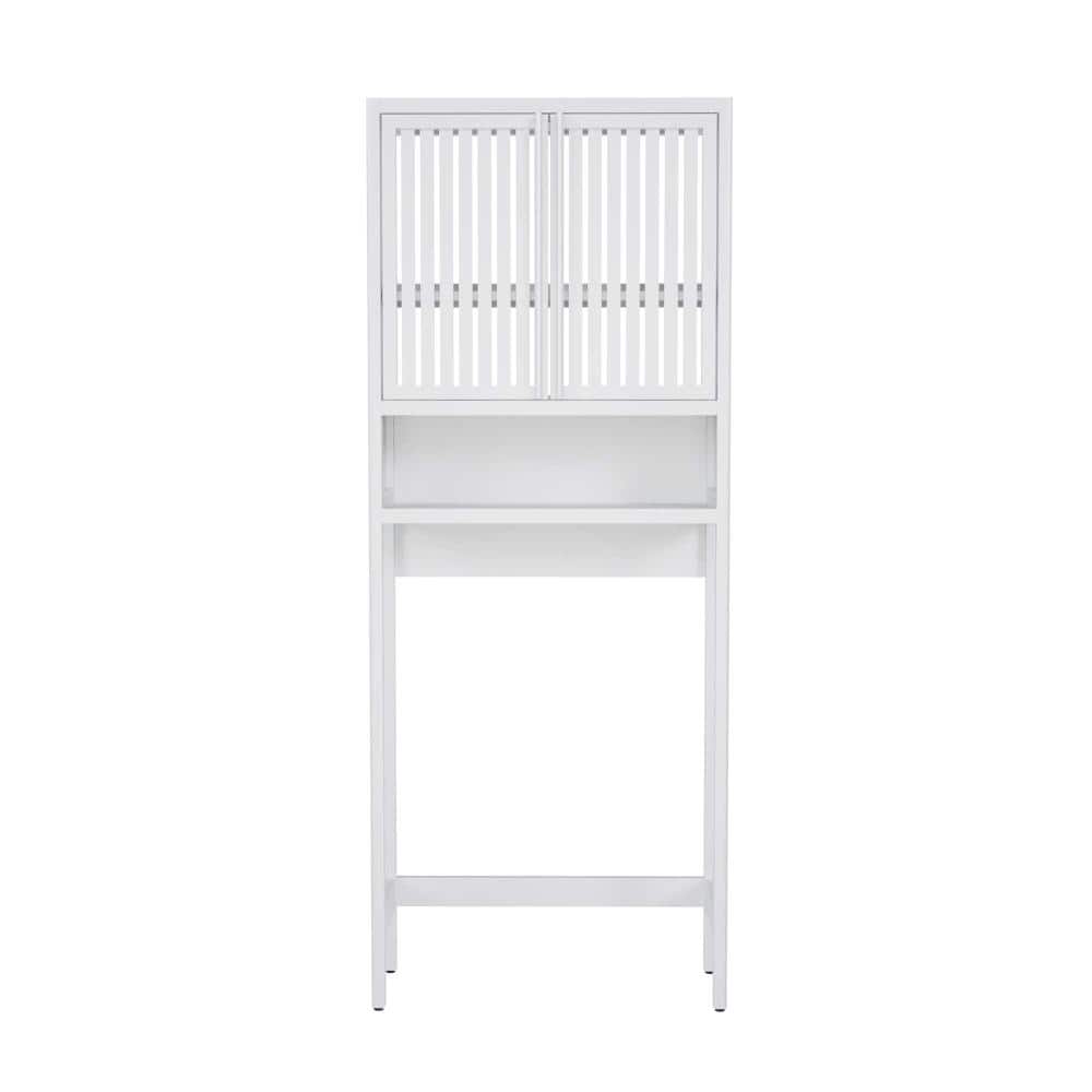 26 in. W x 10 in. D x 65 in. H Linen Cabinet, Bamboo Storage Cabinet, Toilet Storage Rack For Bathroom, Laundry, White price history on PriceWatchPro