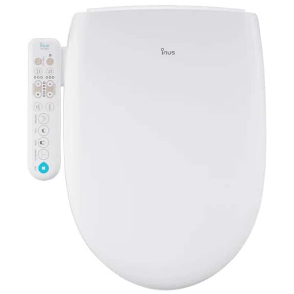 N21 Elongated Heated Electric Closed Bidet Front Toilet Seat in White