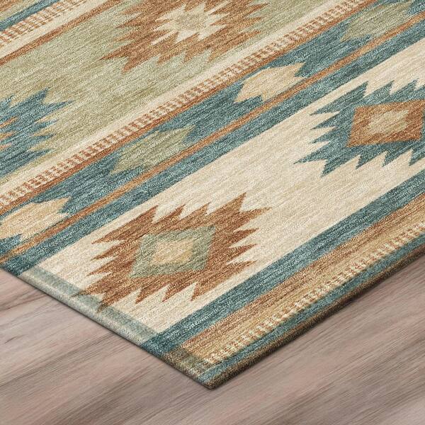 Chantille Machine Washable Indoor/Outdoor Abstract ACN3127 Terracotta 10 ft. x 14 ft. Area Rug