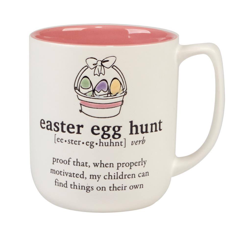 Easter Fun Pink and Green Ceramic Mug Set