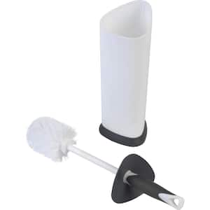 Toilet Brush and Holder Covered Toilet Brush and Caddy (1-Pack)