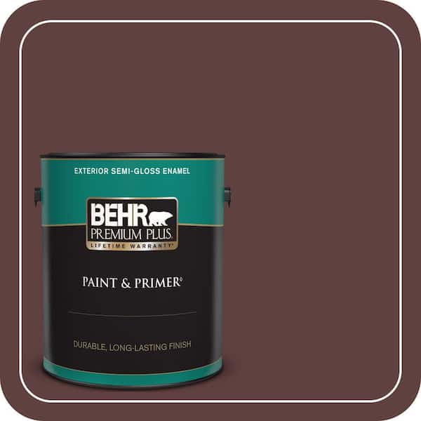 BEHR PREMIUM PLUS 1 gal. #BXC-21 Chicory Root Semi-Gloss Enamel Exterior Paint & Primer