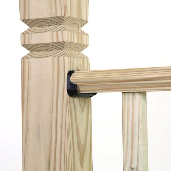 Black Horizontal Rail Bracket (4-Pack)