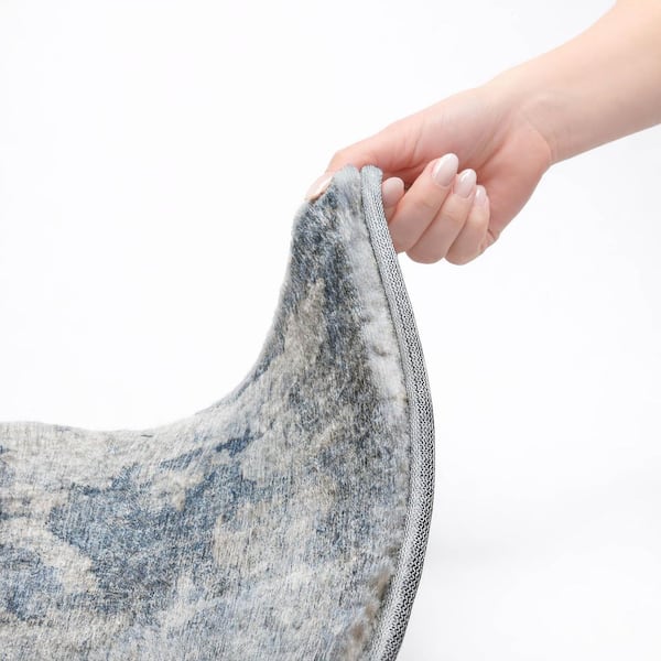 Dream Shag Premium Machine Washable Abstract ADS573 Blue 10 ft. x 14 ft. Area Rug