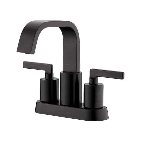 LUXIER 4 in. Centerset 2-Handle Bathroom Faucet in Oil Rubbed Bronze