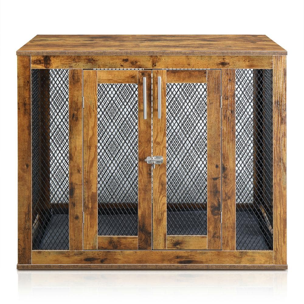 38.6 in. Brown Rectangle MDF End Table