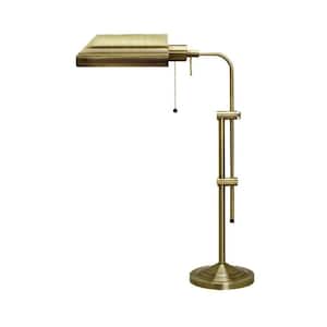 26 in. H Antique Brass Metal Pharmacy Table Lamp