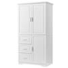 30 in. W x 18.4 in. D x 31.5 in. H Grey Frame Bathroom Locker