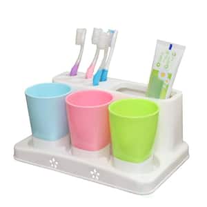 Toothbrush Holder Cup Bathroom Tumbler Tooth Paste Wall Mounted Croydex Sutton 