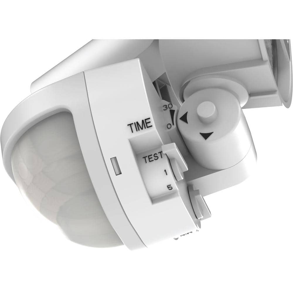 White Dual Head LED Outdoor Security Flood Light with Motion Sensor