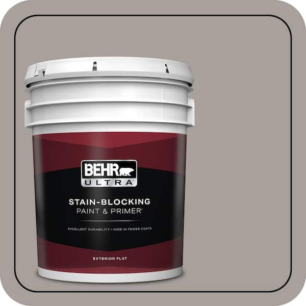 BEHR ULTRA 5 gal. #T16-18 Mauve Melody Flat Exterior Paint & Primer