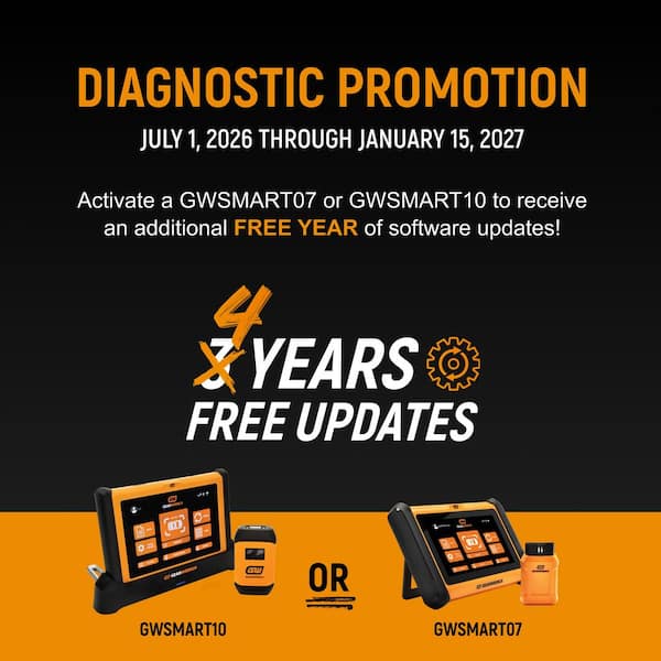 7 in. OBD2 Wireless Bi-Directional Diagnostic Scanner Tablet with Storage Case and 3-Years Free Software Updates