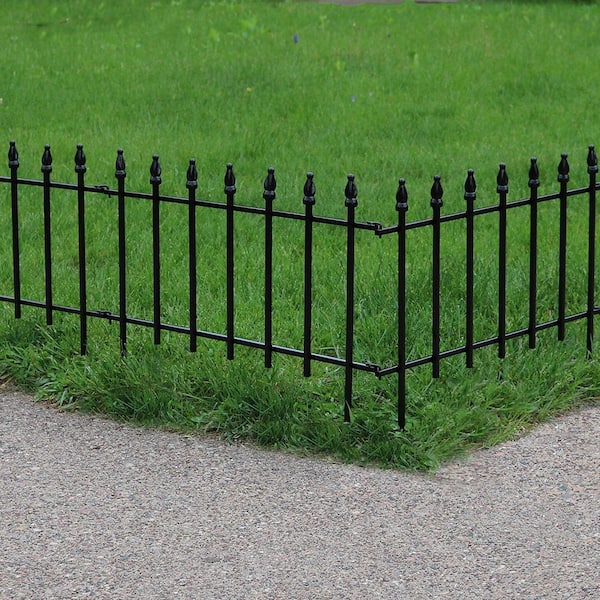 Sunnydaze Roman 22 in. W x 18 in. H Steel Wire Garden Fence (5