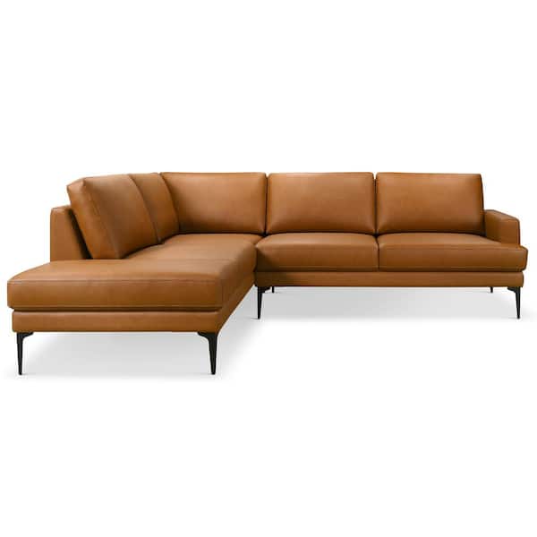 Ashcroft Furniture Co Alma 107.5 in. Square Arm 2-Piece Faux