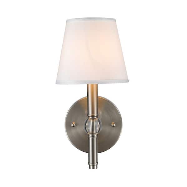 Golden Lighting Waverly Collection 1-Light Pewter Sconce
