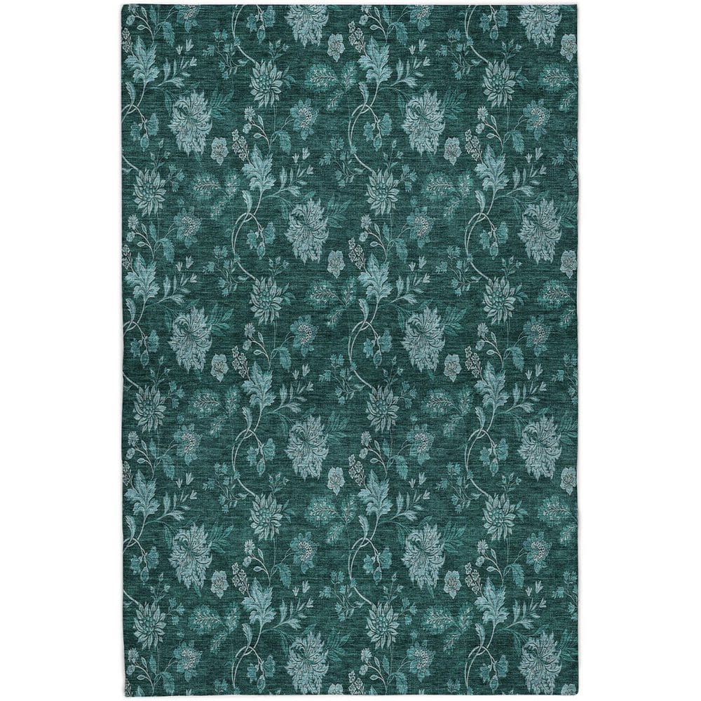 Dream Shag Premium Machine Washable Abstract ADS680 Teal 3 ft. x 5 ft. Area Rug price history on PriceWatchPro