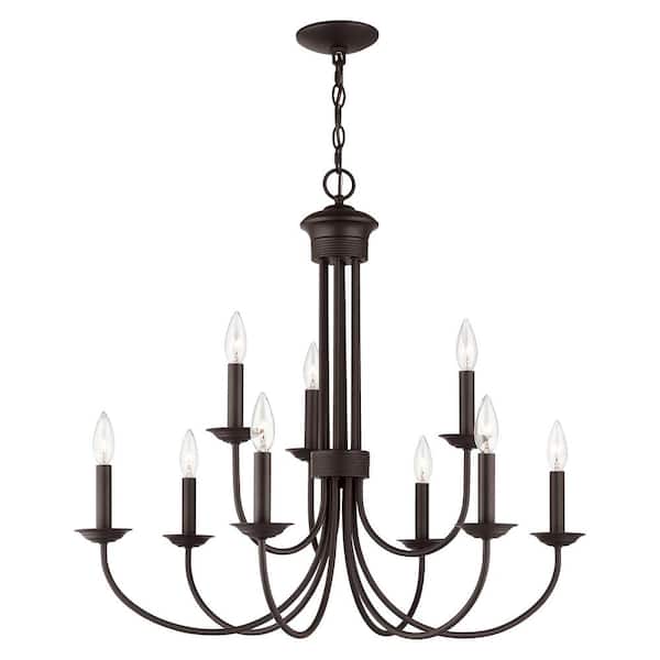 Abbotsford 9-Light Bronze Chandelier