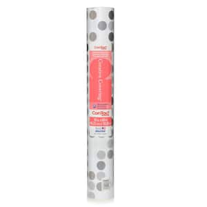 Creative Covering Polka Gray 18 in. x 60 ft. Adhesive Shelf and Drawer Liner