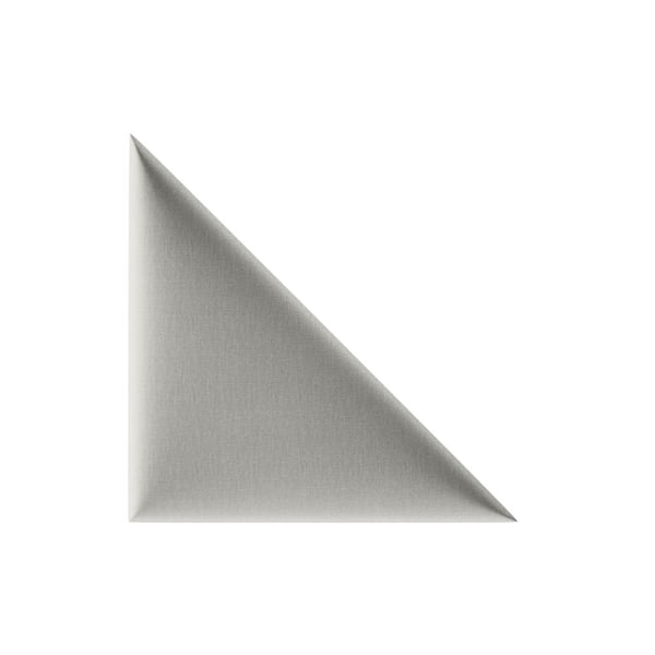 Mollis Decorative Upholstered Headboard Panel/Accent Wall Panels - Triangle 30x30cm 2 pcs Kingstone K09 Silver