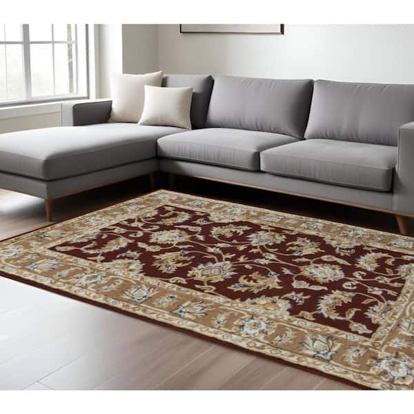 Ivory 8 x 10 ft. Tufted Oriental Rectangle Indoor Area Rug