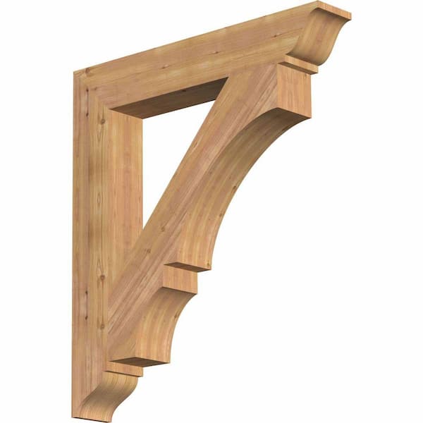 Ekena Millwork 5.5 in. x 40 in. x 36 in. Western Red Cedar Balboa Traditional Smooth Bracket