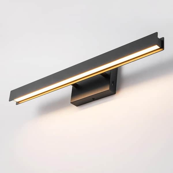 Camila 23.6 in. 1-Light Black Linear Dimmable LED Vanity Light