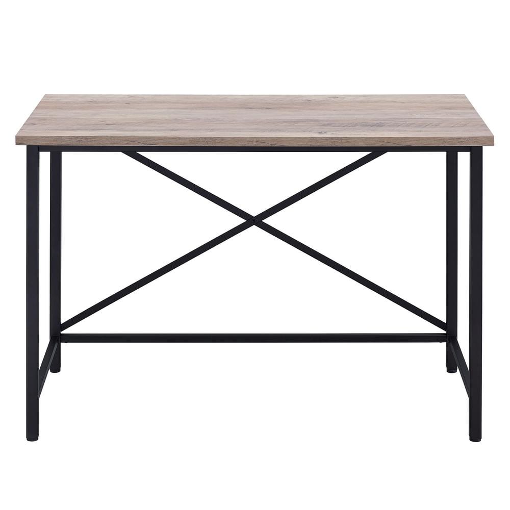 Martina 47" Black and Gray Oak Wood Desk