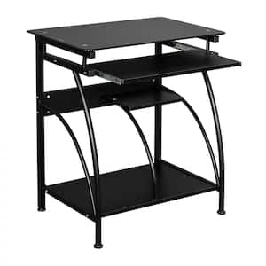 27.6 in W Retangular Black Stalinite Computer Desk