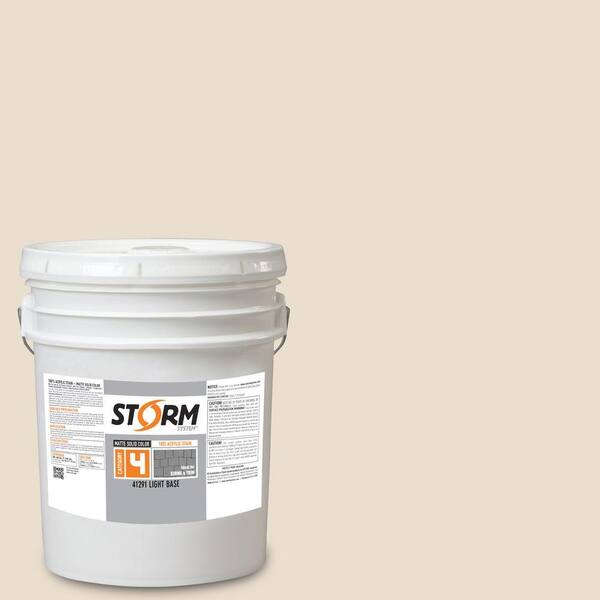 Storm System Category 4 5 gal. Seashell Matte Exterior Wood Siding 100% Acrylic Latex Stain