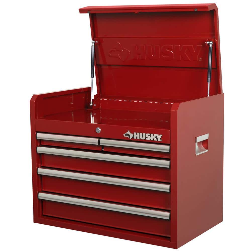 26 in. W x 16 in. D 5-Drawer Red Top Tool Chest