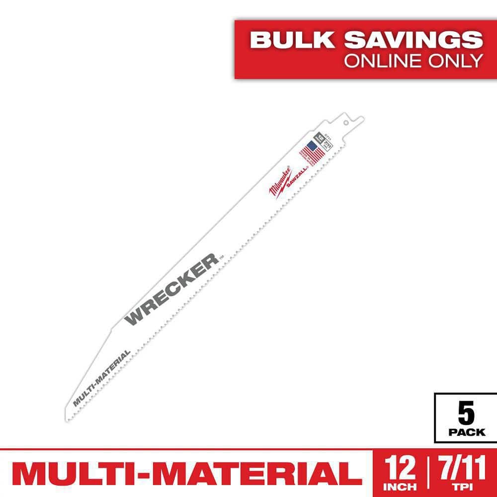 Milwaukee 12 in. 7/11 Teeth per in. Wrecker Demolition Multi