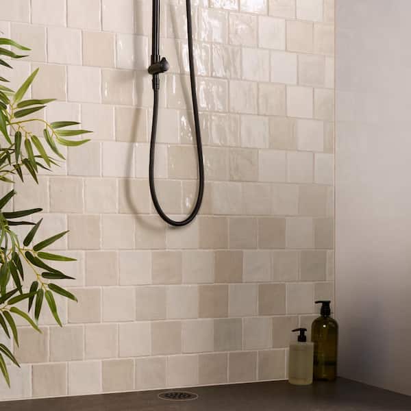 Kingston Sand 3.93 in. x 0.35 in. Glazed Ceramic Wall Tile Sample