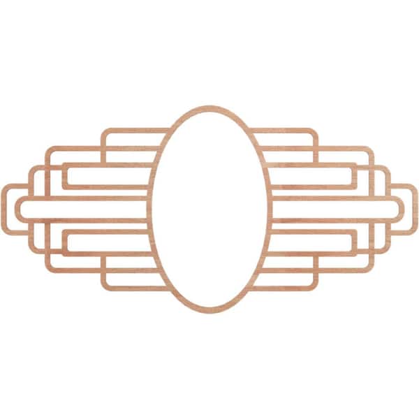 Ekena Millwork 26 in. x 9.875 in. x 0.375 in. Wood Medallion Moulding