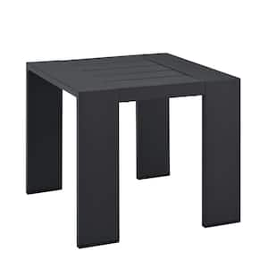 Tahoe Outdoor Patio Powder-Coated Aluminum End Table in Gray